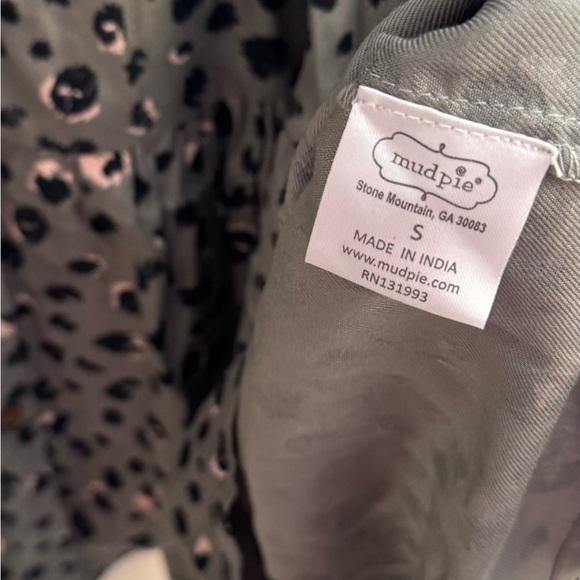 Mud Pie Maybell Flounce Leopard Mini Dress Size Small Tiered Balloon Sleeve Boho - Picture 3 of 8